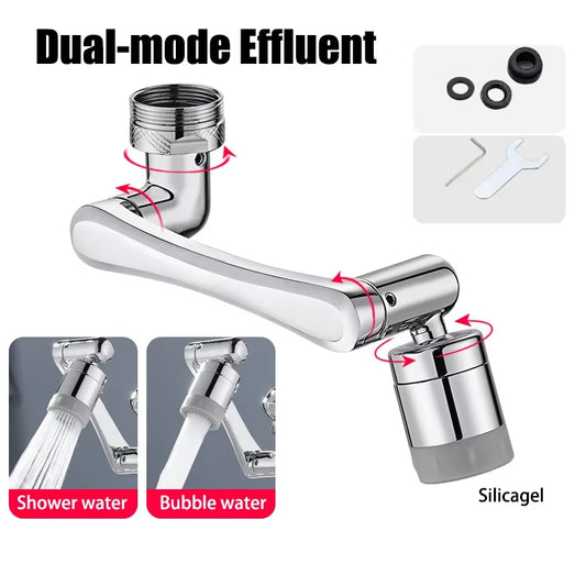 Stainless Steel Faucet Extender 1080 °Swivel Water Tap Nozzle Faucet Sprayer Universal Bathroom Mixer Aerator 2 Spray Modes