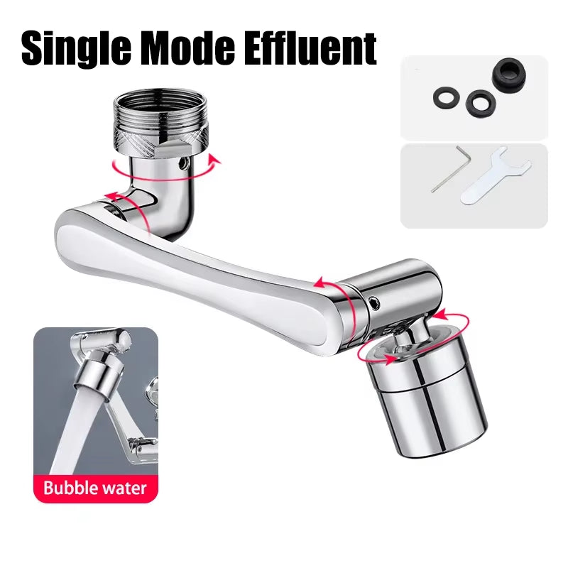 Stainless Steel Faucet Extender 1080 °Swivel Water Tap Nozzle Faucet Sprayer Universal Bathroom Mixer Aerator 2 Spray Modes